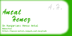 antal hencz business card